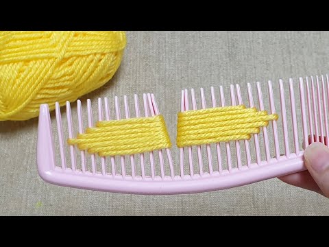 Amazing Flower Craft Ideas with Woolen - Hand Embroidery Trick - Super Easy Flower Making