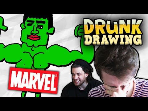 DRUNK DRAWING MARVEL