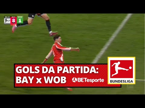 Gols da Partida: Bayern de Munique 8 x 1 Wolfsburg | Bundesliga 25/26