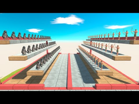 50 vs 50 Ranged Units Tournament - Animal Revolt Battle Simulator