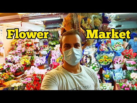 FLOWER MARKET IN BANGKOK , THAILAND ( PAK KHLONG TALAT ) [ CHAING MAI FLOWERS ] WALKING IN FLOWERS