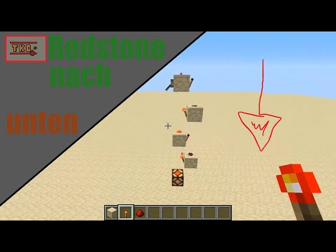 Sekunden Tipps Minecraft (4) - Redstone Signal nach unten leiten