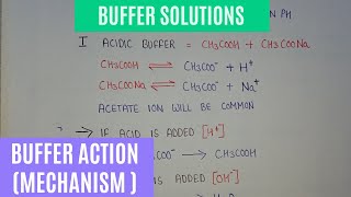Buffer Action | Acidic and basic buffer Action | how buffer resist pH change