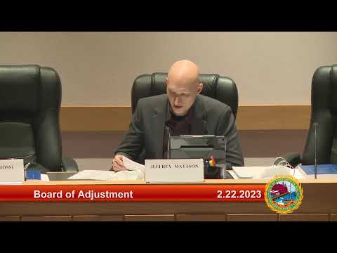 2.22.2023 Board of Adjustment