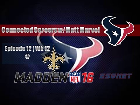 Madden ’16 (PS4) | Connected Careers w/Matt Marvel | EP 12 | Wk 12 vs. Saints (Season 1)