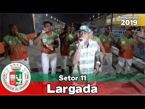 Grande Rio 2019 - Ensaio de bateria no setor 11 (Largada) - Apoteose ao vivo