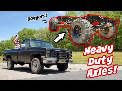 I Bought HEAVY DUTY 1 Ton Axles for my Squarebody Chevy! (Came with Super Swamper Boggers!!)