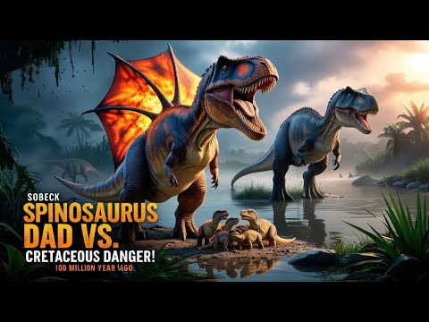 Sobeck The Spinosaurus Dad Ruling the Cretaceous || 🦖🌊 || #DinosaurBattle #FossilFacts #EpicDinoTale