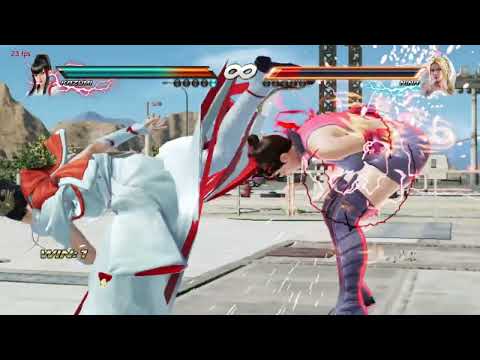Tekken 7 Kazumi's Lightning Heel counter hit with Nina's mod by death by degrees MOD 5 Rounds