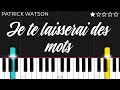Patrick Watson Je Te Laisserai Des Mots EASY Piano Tutorial