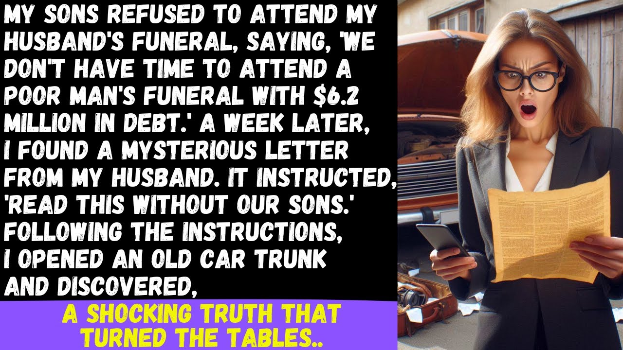 After my husband's funeral, a secret letter led me to a surprising discovery in the old car trunk..