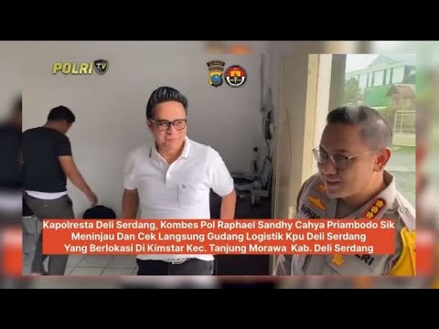 KAPOLRESTA DELI SERDANG TINJAU GUDANG LOGISTIK PEMILU