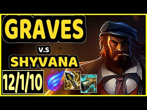GRAVES vs SHYVANA - QUADRAKILL 12/1/10 KDA JUNGLE GAMEPLAY - NA Ranked DIAMOND