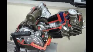 Motorcycle 100cc to 110cc engine inside how to work