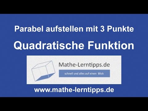 Parabel aufstellen mit 3 Punkten - mathe-lerntipps.de