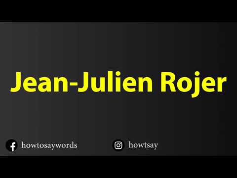 How To Pronounce Jean Julien Rojer