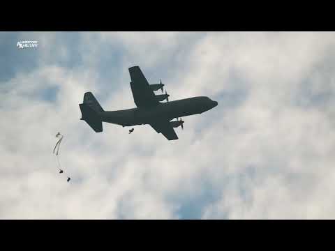 US Army paratroopers train in airborne operations with German and Italian armed forces