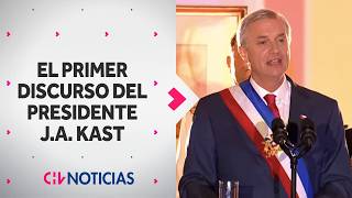 This was the first official speech of the new president, José Antonio Kast - CHV News
