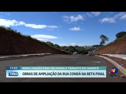 Obras na Rua Condá seguem em ritmo de ampliação em Chapecó