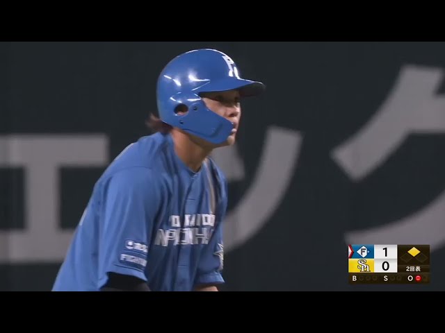 【2回表】2試合連続打点!! ファイターズ・田宮裕涼 先制のタイムリー2ベースヒット!!  2023年9月30日 福岡ソフトバンクホークス 対 北海道日本ハムファイターズ