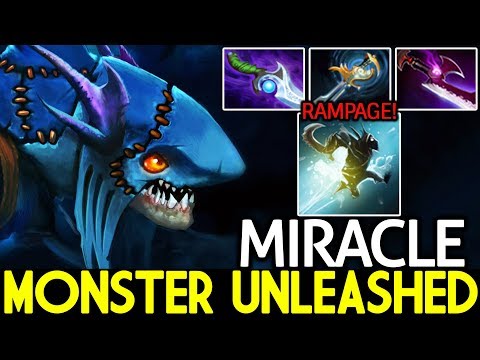 MIRACLE [Slark] Insane Monster Unleashed Rampage Gameplay 7.24 Dota 2