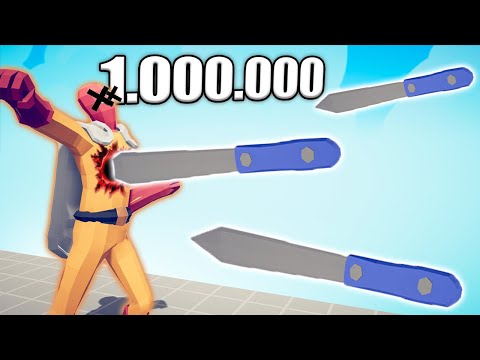 1.000.000 DAMAGE KNIFE 1 vs 1 TOURNAMENT - TABS | Totally Accurate Battle Simulator 2023