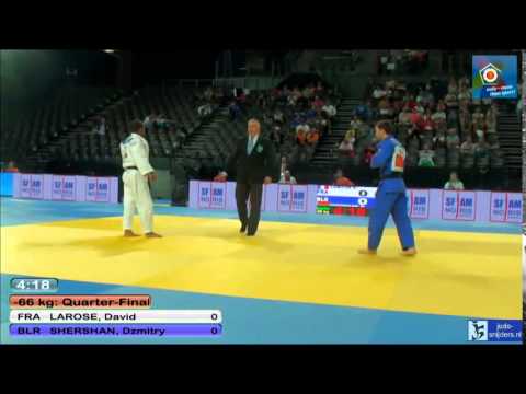 Judo 2014 European Championships Montpellier: Larose (FRA) - Shershan (BLR) [-66kg] QF