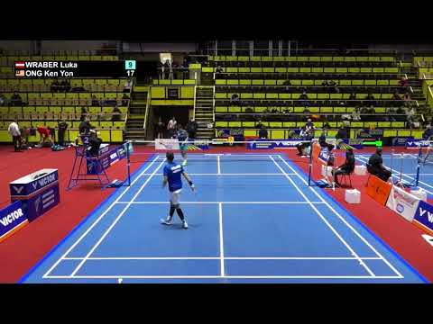 Semi Final badminton tournament 2022  Ong Ken Yon def vs Luka Wraber   UKRAINE OPEN