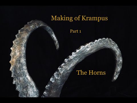 How to make Krampus Mask part 1 the Horns (free pattern)