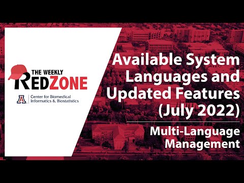 REDZone - Multi-Language Management: Available System Languages and Updated Features