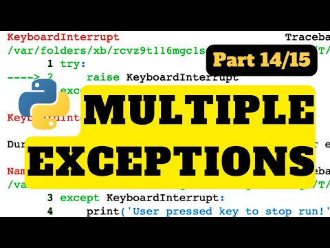 Multiple Unrelated Exceptions Python Tutorial