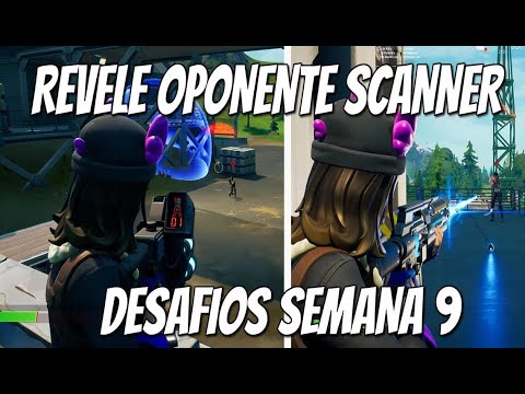 REVELE UM OPONENTE COM UM SCANNER DE RECONHECIMENTO E ATINJA-O COM UMA ARMA DE ENERGIA FORTNITE