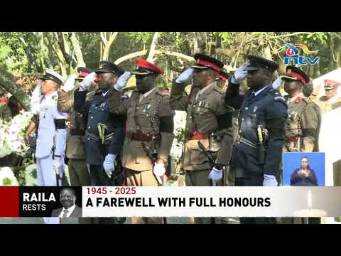 Raila Odinga honoured with 17-gun salute in final farewell