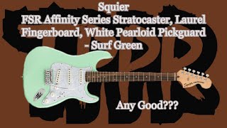 Video thumbnail for Squier FSR Affinity Stratocaster by Fender surf green by The Padded Pedal room
