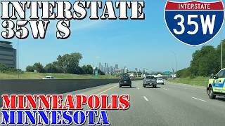 I-35W South - Minneapolis - Minnesota - 4K Highway Drive