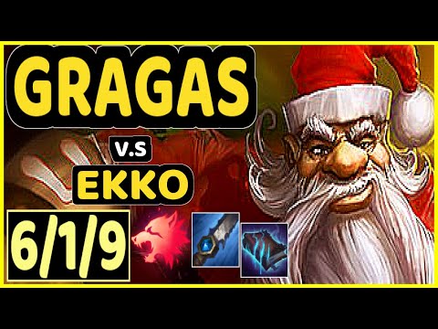 MEMENTO (GRAGAS) vs EKKO - 6/1/9 KDA JUNGLE GAMEPLAY - EUW Ranked GRANDMASTER