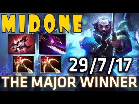 Dota 2 7.07c - MidOne Kunkka Solo Mid - The Major Winner