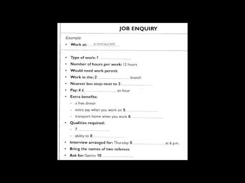 IELTS practice test- listening part 1 section 1 and 2