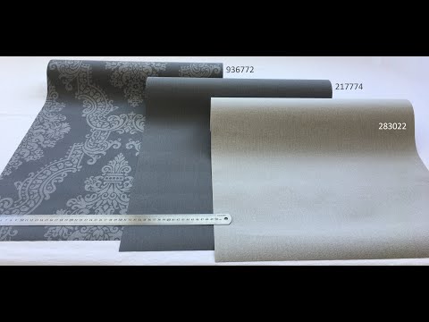 Темно серые обои под ткань 936772 цвета графит, с большим узором в стиле барокко - орнамент, гобелен, вензеля - фото 2 - id-p543874509