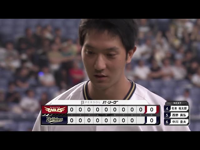 【9回表】隙を突いて牽制アウト!! バファローズ・田嶋大樹 キャリア最多の9回134球を投げ切った!! 2025年7月16日 オリックス・バファローズ 対 東北楽天ゴールデンイーグルス