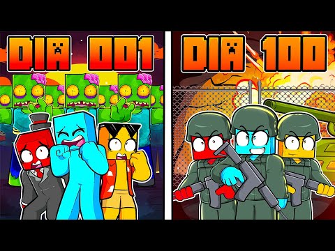 Sobrevivendo 100 Dias em um Apocalipse ZUMBI!