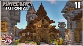 Minecraft: Stables Tutorial | Let's Build a Medieval Village - Ep 11