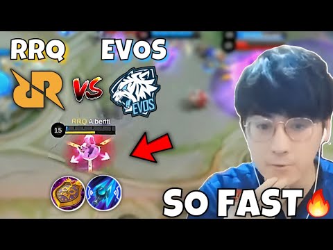Fwydchickn is shocked after Albert survives with 1HP from a fast ITEM switch | RRQ Vs Evos...