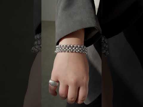 Браслет Rollo из серебра 925 с покрытием белым родием