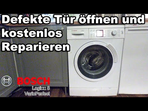 Bosch Logixx 8 Tür öffnen und Reparieren (VarioPerfect)