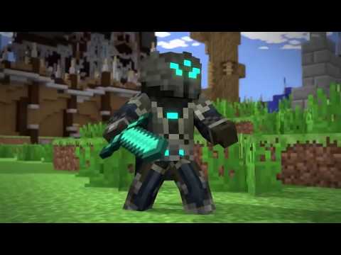 Minecraft animation Battle between Herobrine in Hypixel with "Super Hero" music