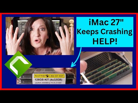 Upgrade Memory on iMac 27 inch 2019 or 2020, from 8GB to 128GB, Fix Crashes iMac