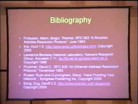 Black Hat USA 2001 - ARP Vulnerabilities: Indefensible Local Network Attacks?