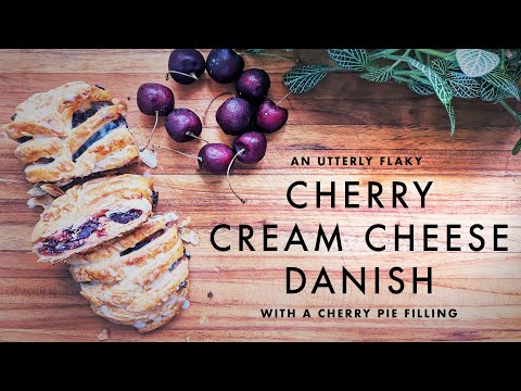 An Utterly Flaky Cherry Cream Cheese Danish (with a Cherry Pie Filling) | Magic Marinade | ASMR