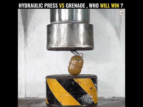 Hydraulic press VS Grenade 💥 Who Will Win ?🤯 #shorts #america #shortfeed